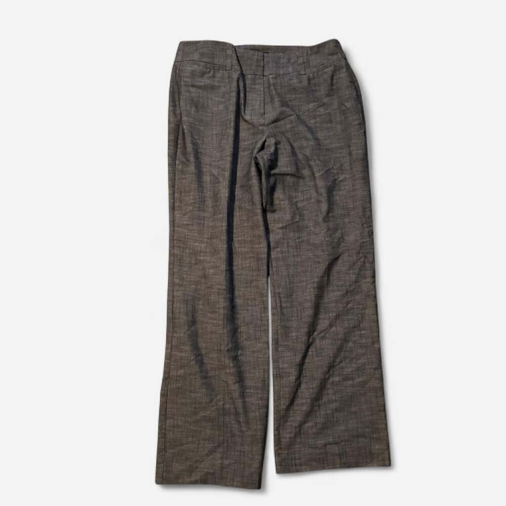 Larry Levine Gray Plaid Wide Leg Workwear Pants